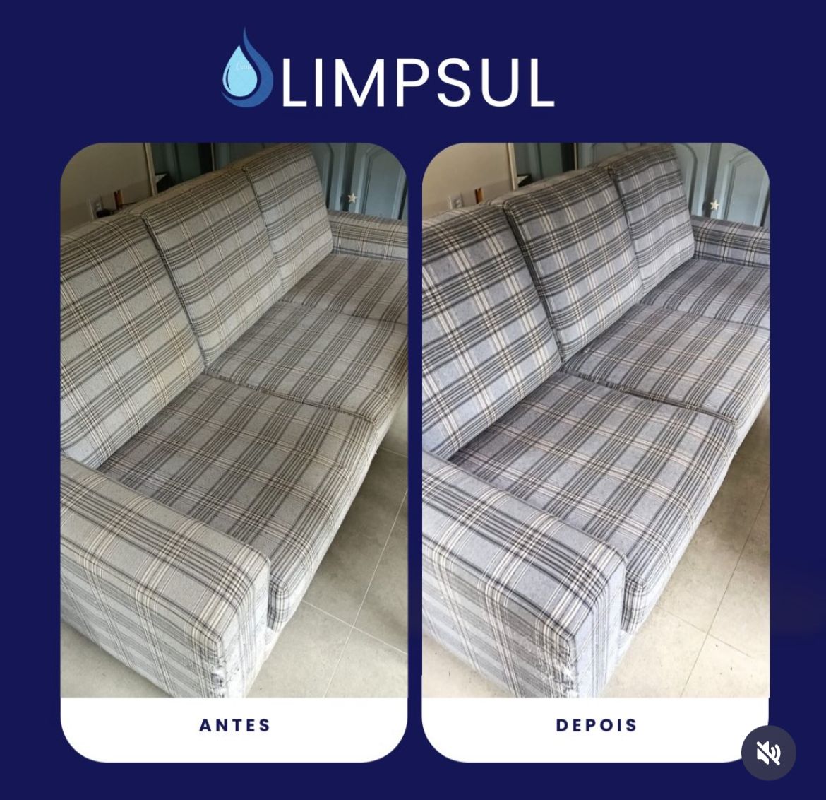 Sofá limpo e revitalizado